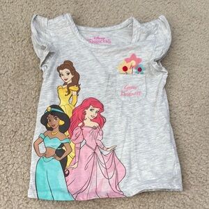 Disney Gray and Pink Princess Tee Short Sleeve - Size 3T